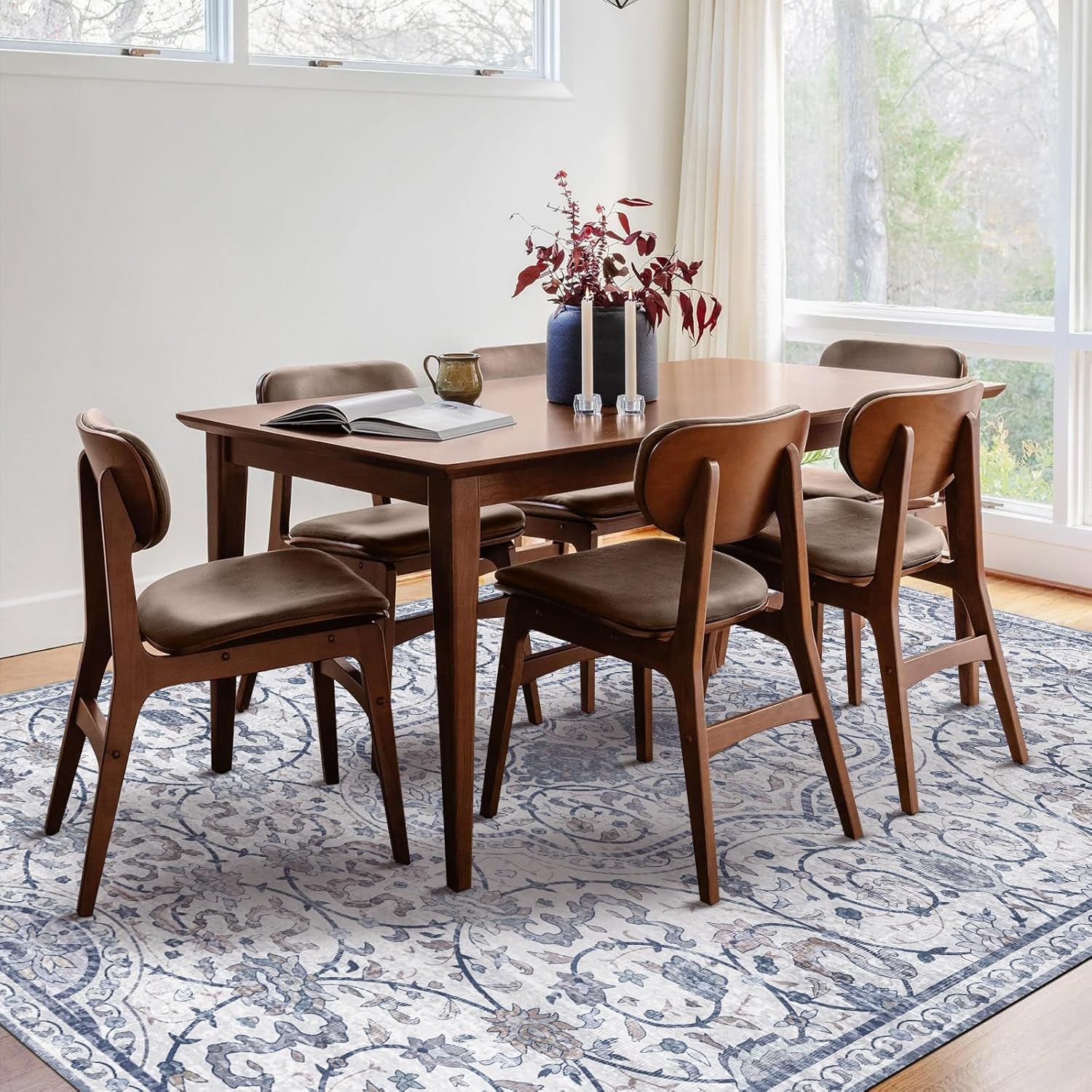 Home Office Rug - Waterproof PVC Floor Mat 4x6 for