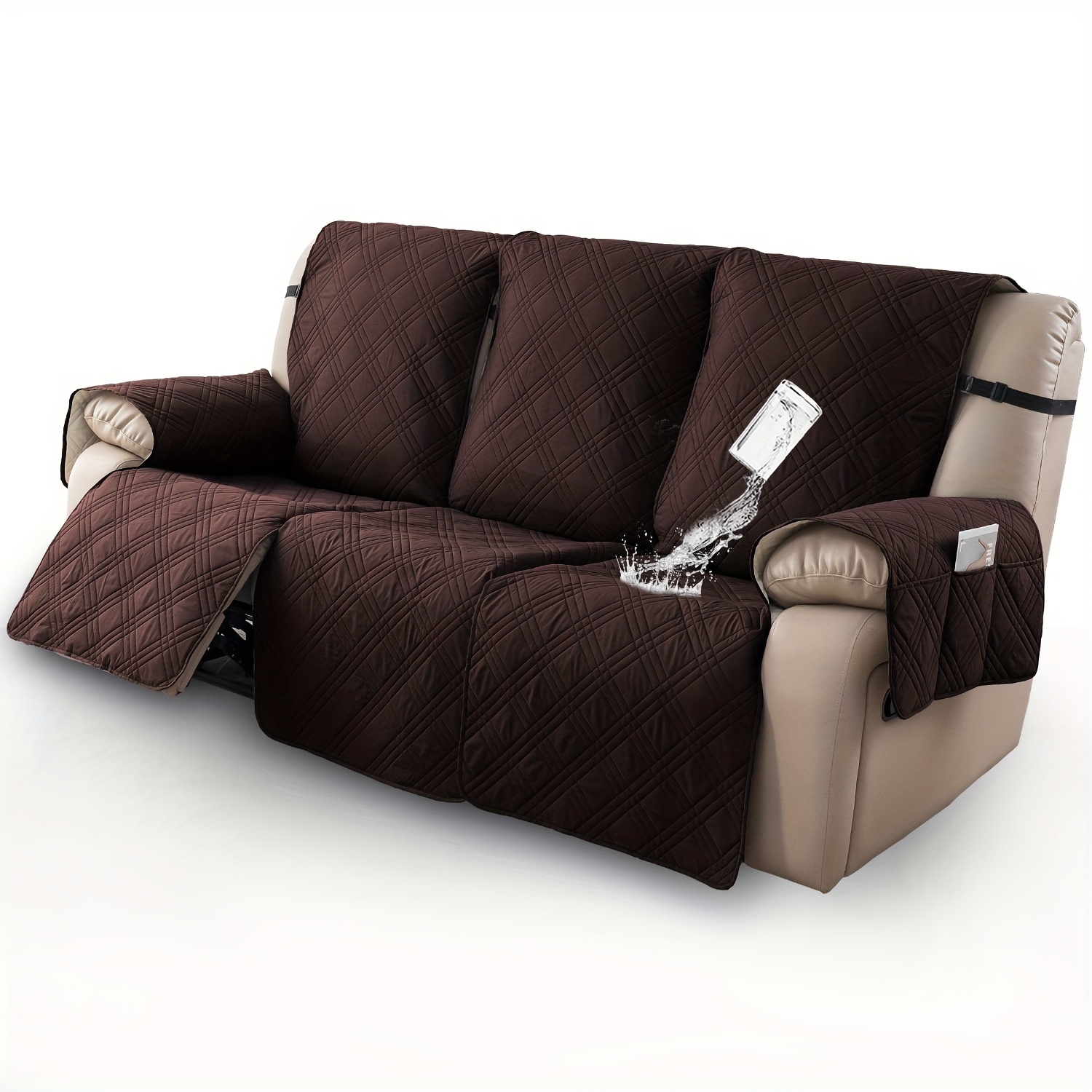 Home Office United Kingdom - 3pcs/set Waterproof Recliner Slipcovers Non-Slip Recliner