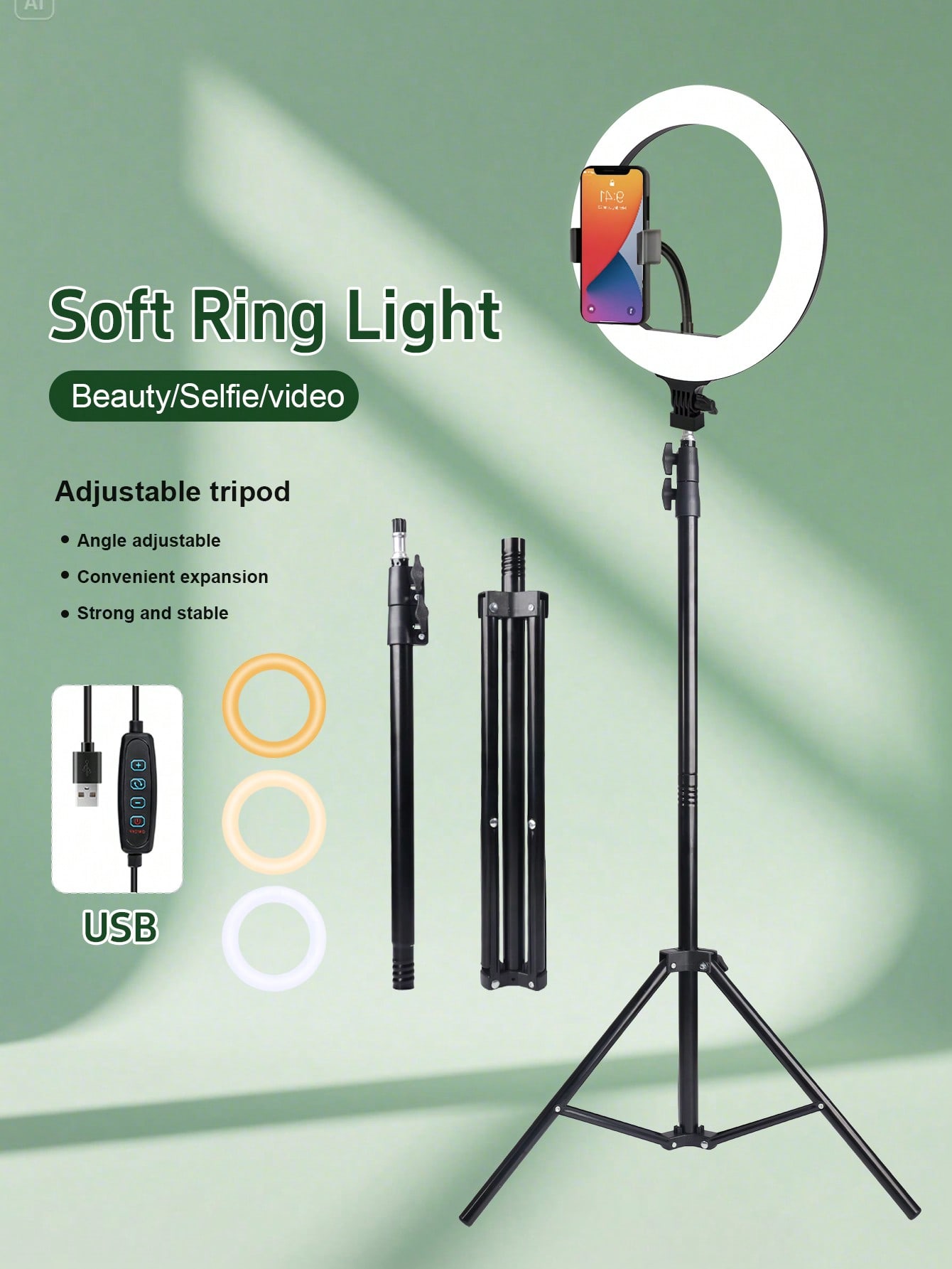 Zoom Lighting Kit - 10 Inch 3 Color Dimmable LED