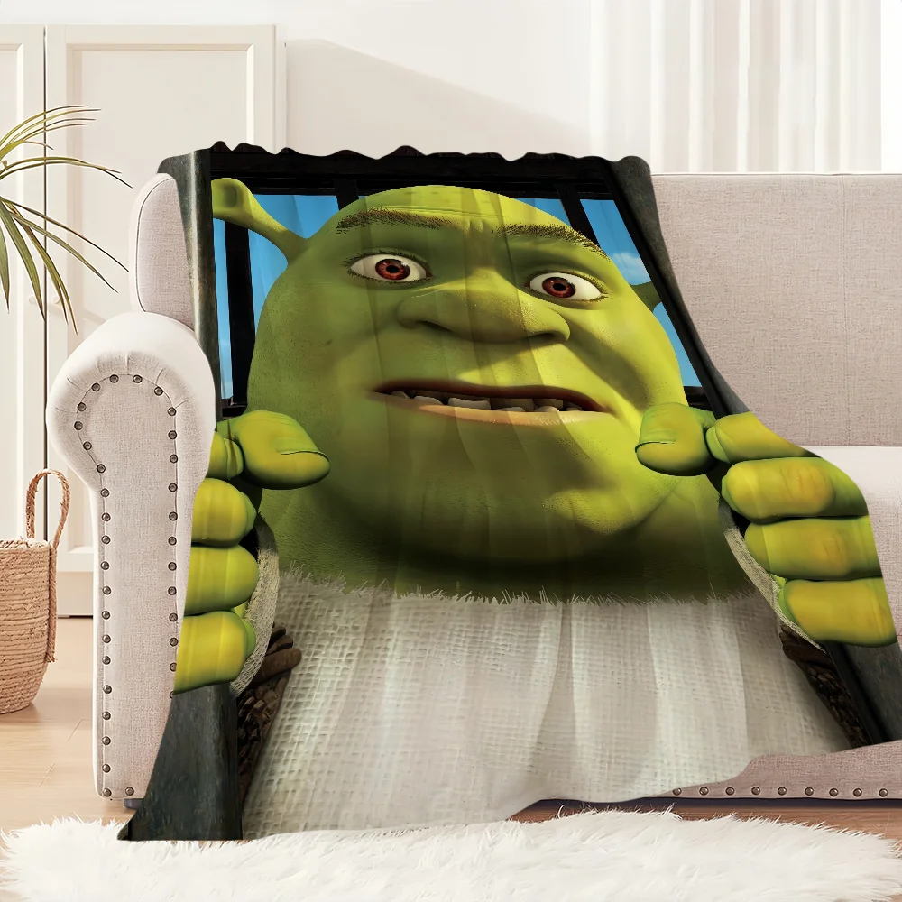 Home Office Rug - Cartoon S-ShrekS Cute Funny Blanket Plush