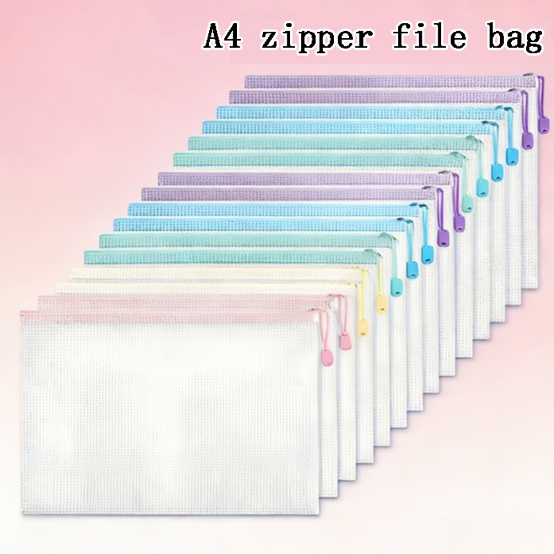 Home Office Student - Macaron Colored Waterproof A4 Grid File