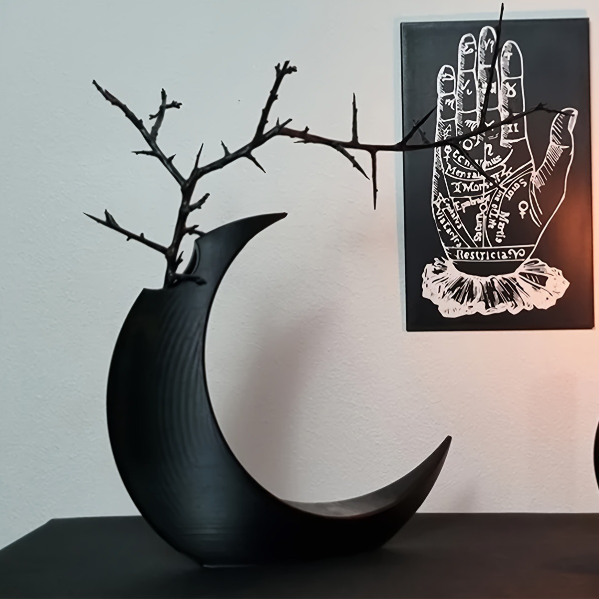 Home Office With Two Desks - Two fashionable moon-style vases and home