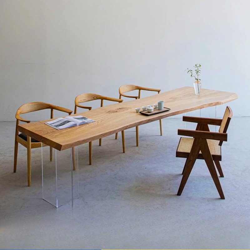 Nordic Solid Wood Acrylic Floa - Home Office Furniture avaliação e preço