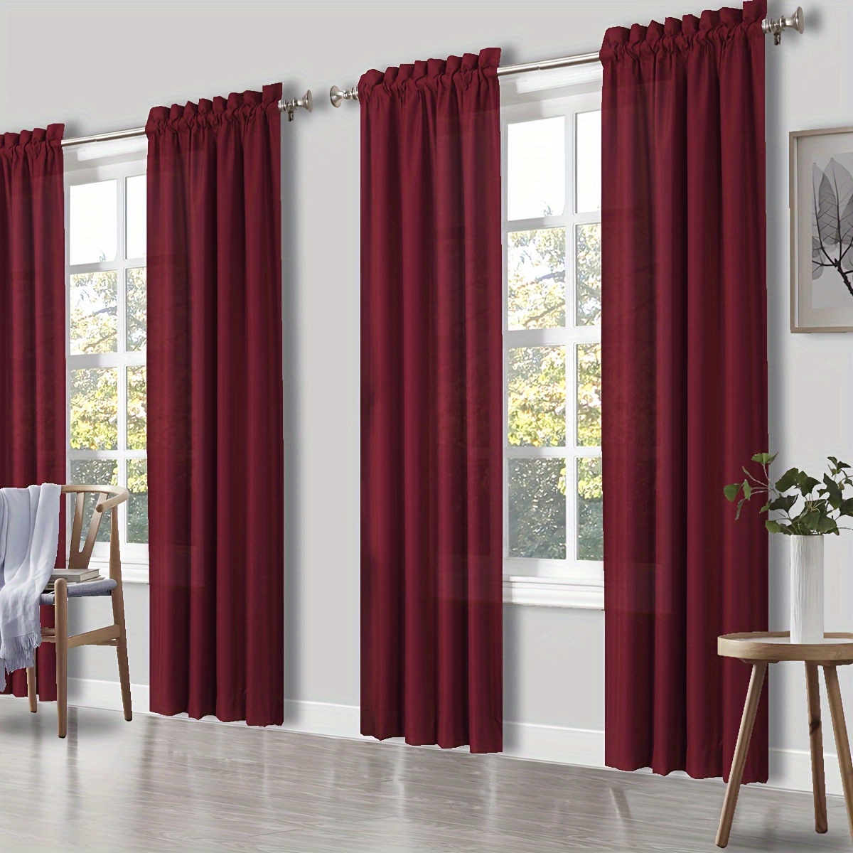 us4 Panels Curtains, Solid Col - Home Office United Kingdom avaliação e preço