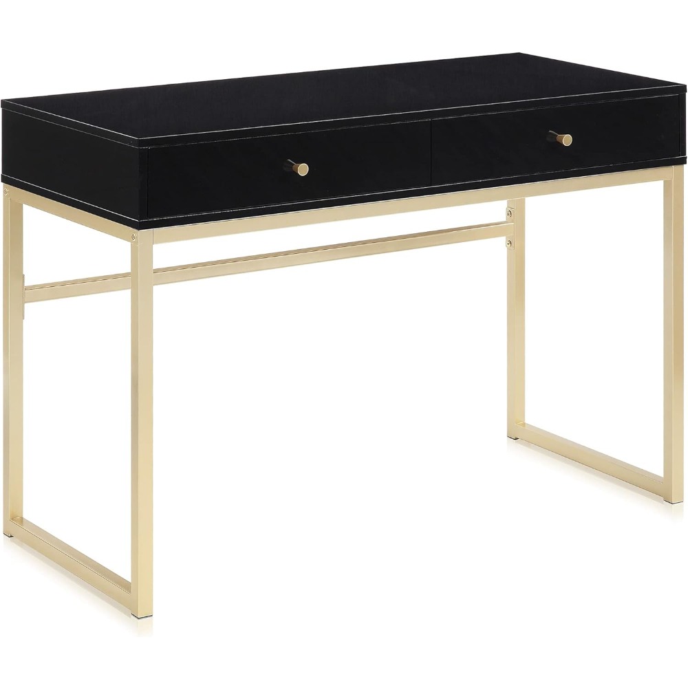 Modern 42 Inch Makeup Vanity D - Home Office With Two Desks avaliação e preço