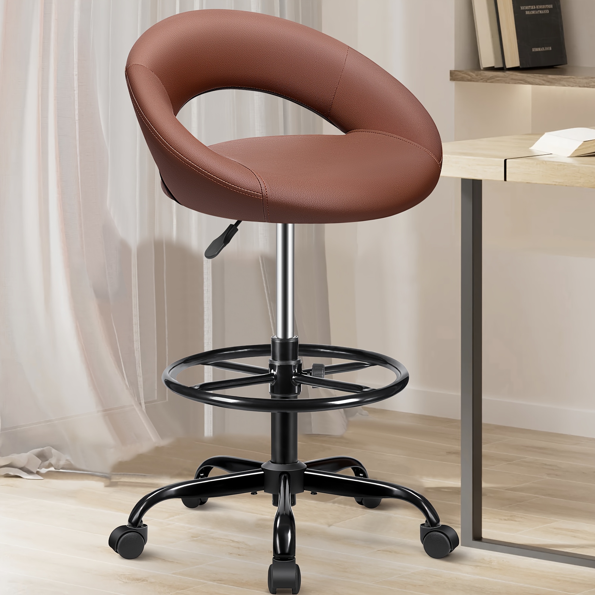 Ergonomic Drafting Chair - PU  - Home Office Chair avaliação e preço