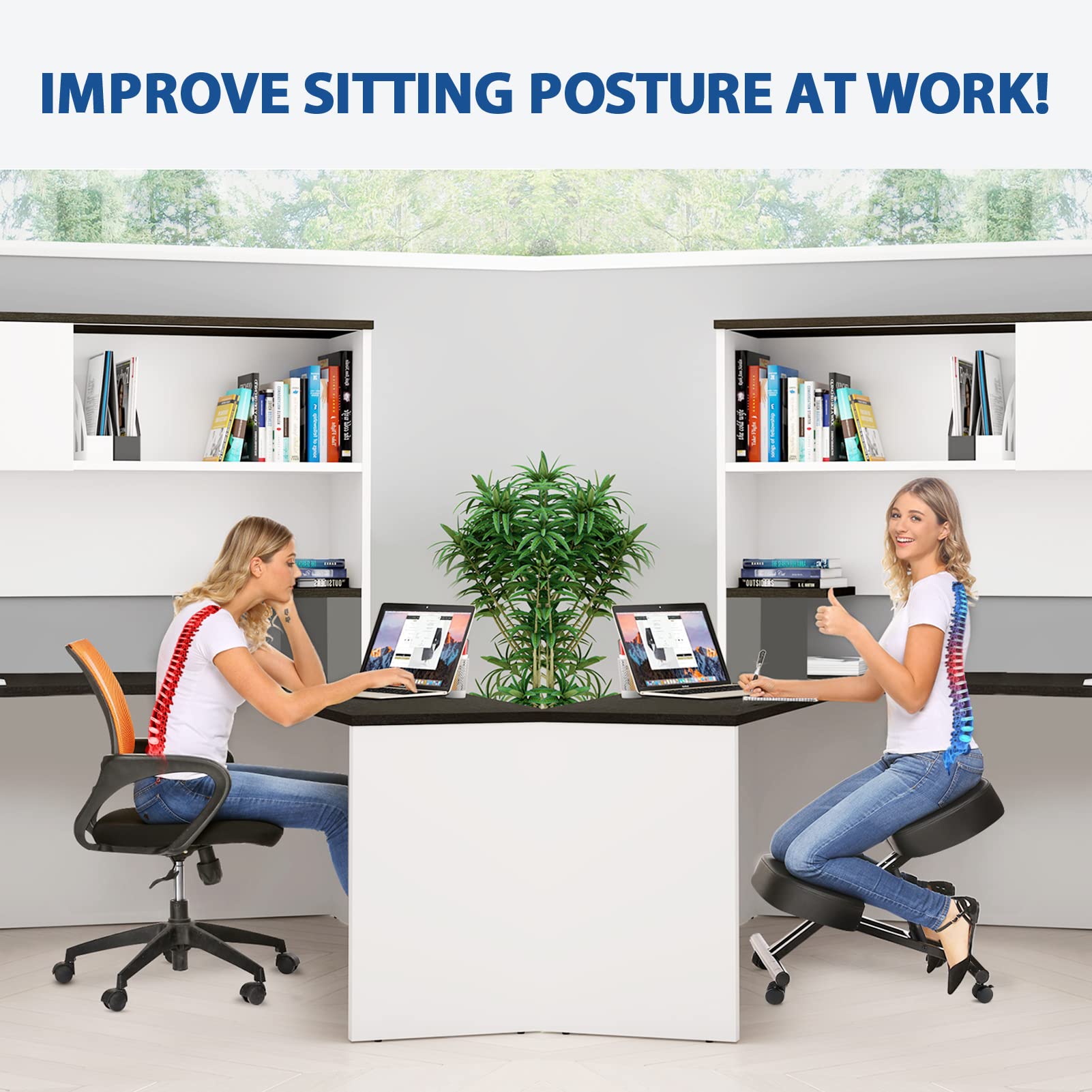 Kneeling Chair Ergonomic for O - Home Office Furniture avaliação e preço