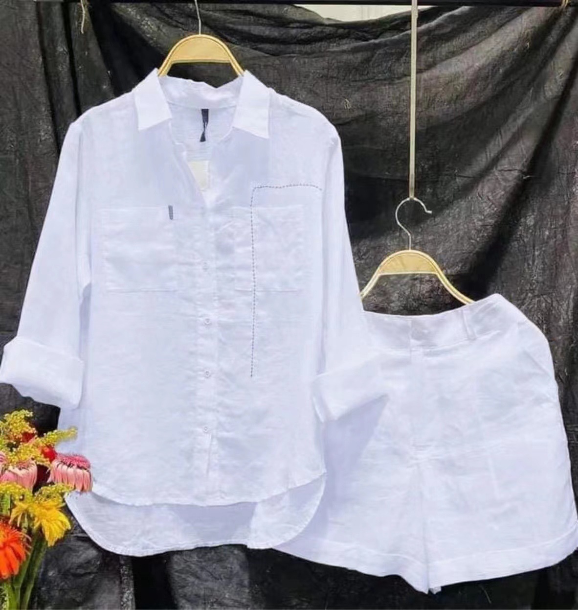 Fashion White Long Sleeve Shir - Home Office For Two avaliação e preço