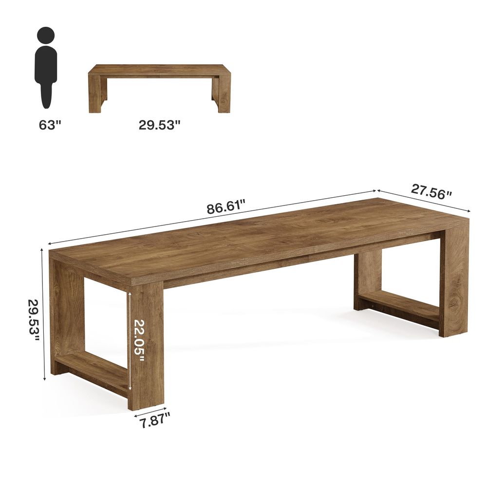 2 Person Desk, 86.6 Extra Long - Home Office With Two Desks avaliação e preço