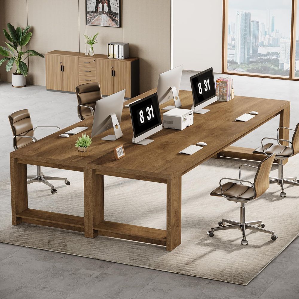 2 Person Desk, 86.6 Extra Long - Home Office With Two Desks avaliação e preço