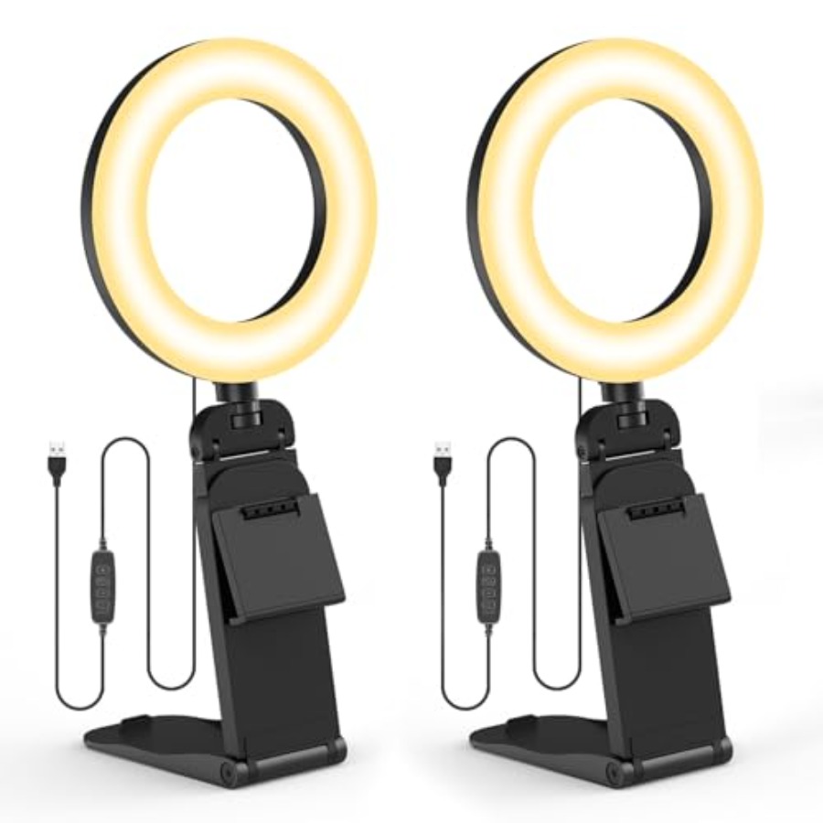 2Packs-Ring Light for Computer - Zoom Lighting Kit avaliação e preço