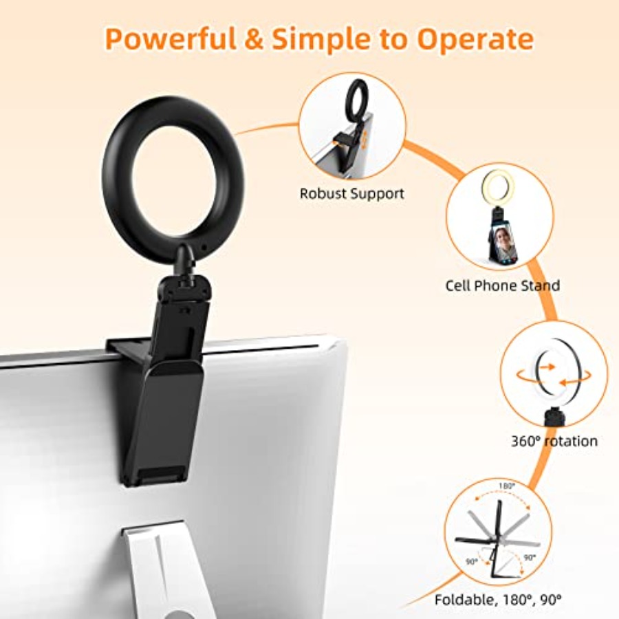2Packs-Ring Light for Computer - Zoom Lighting Kit avaliação e preço