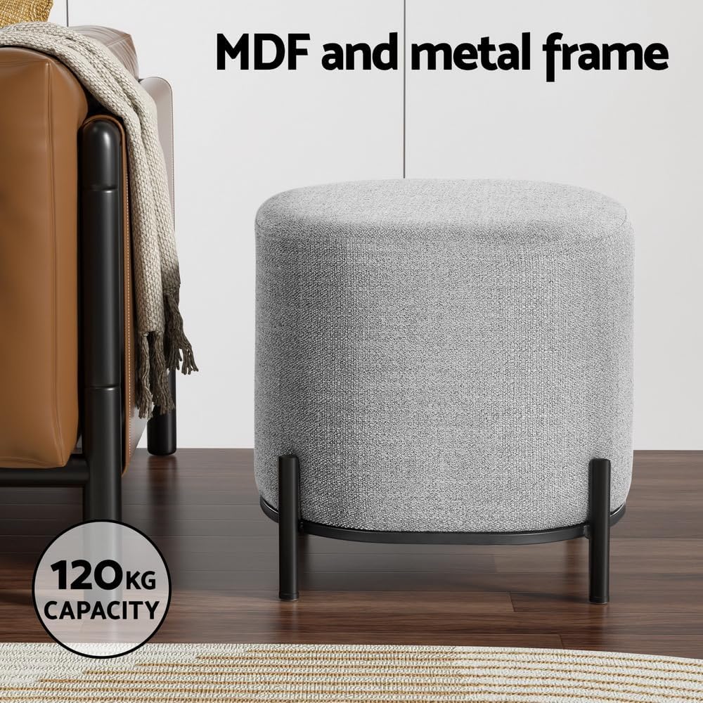 **/Ottoman, Round Footstool Lo - Home Office Furniture avaliação e preço