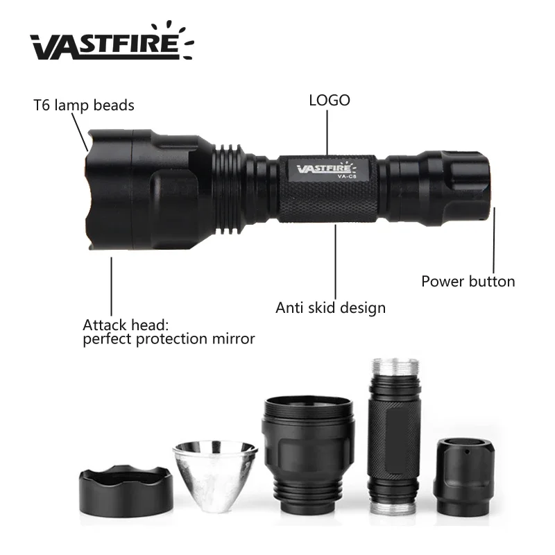 LED Tactical Hunting Flashligh - Zoom Lighting Kit avaliação e preço