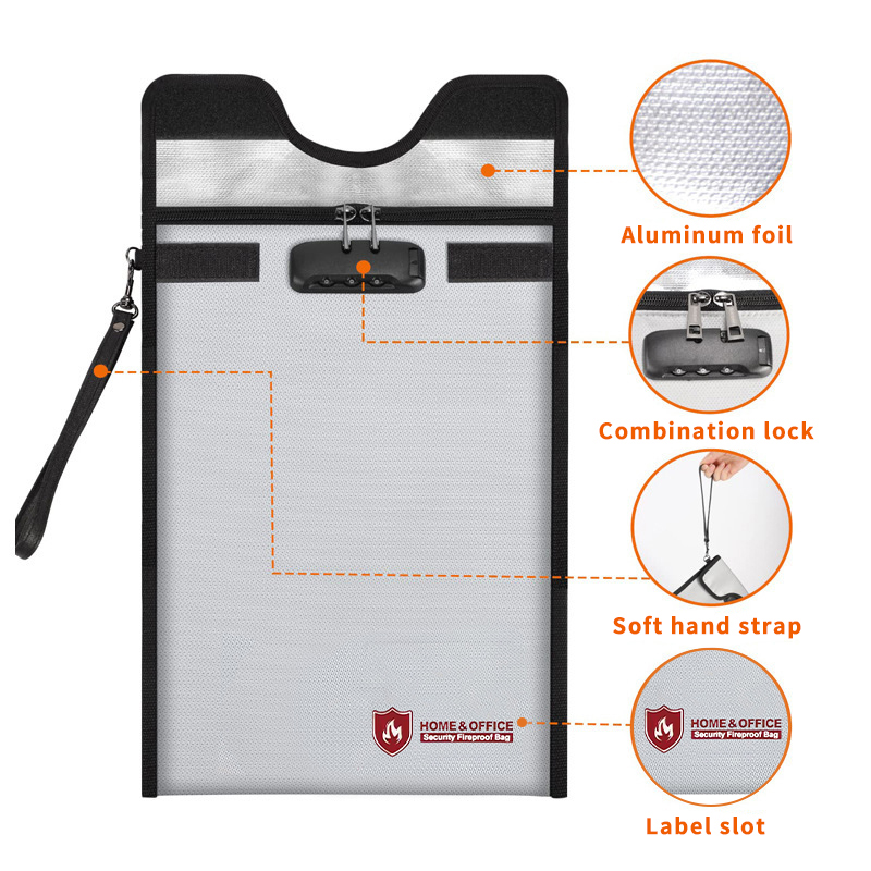 A4 Fireproof File Bag Waterpro - Home Office Passport avaliação e preço
