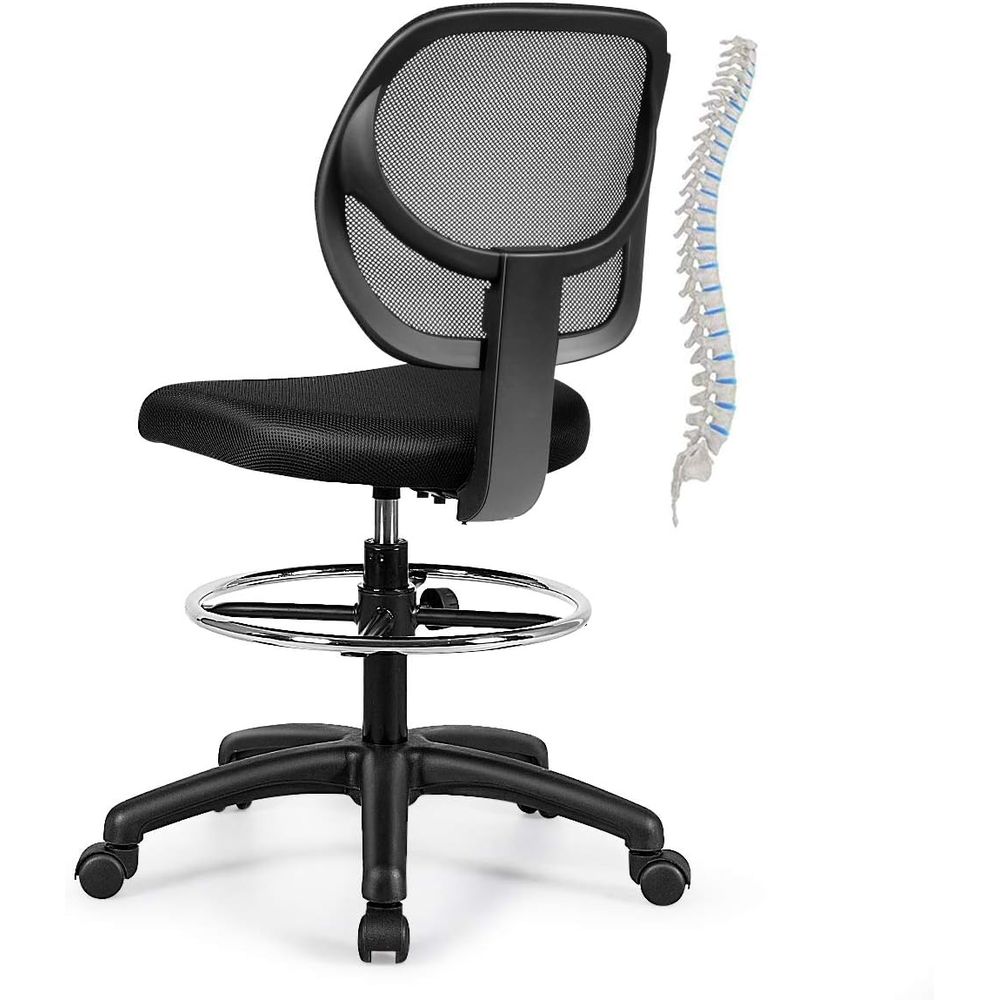 Ergonomic Black Mesh Swivel Of - Home Office Chair avaliação e preço