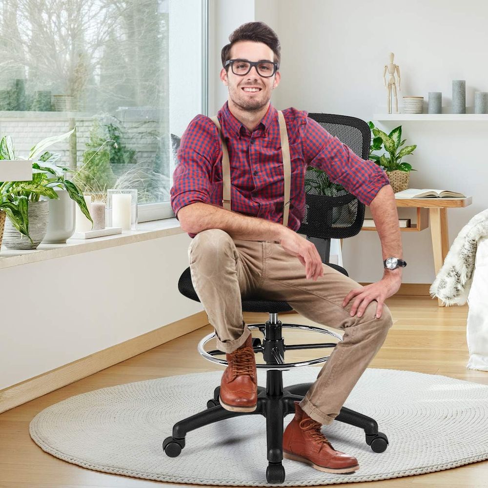 Ergonomic Black Mesh Swivel Of - Home Office Chair avaliação e preço