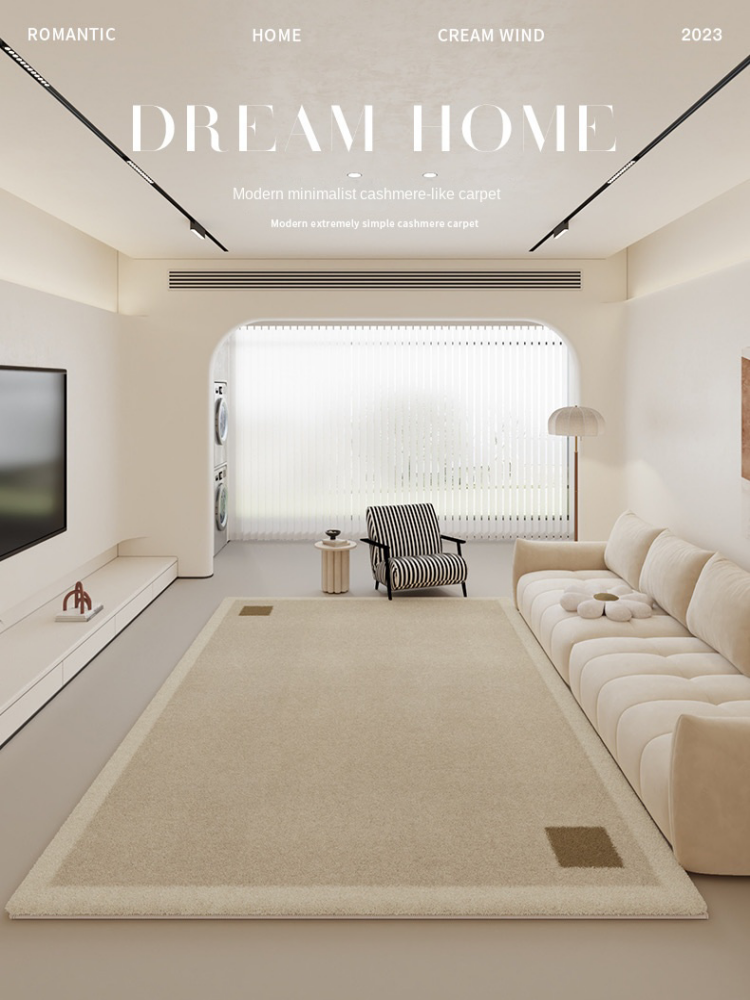 VIKAMA Light Luxury Cream Styl - Home Office Rug avaliação e preço