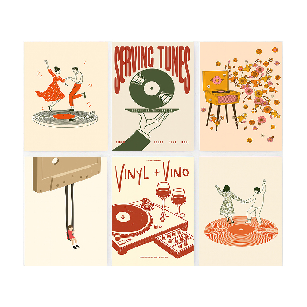 1pc Vintage Music Canvas Poste - Home Office Furniture avaliação e preço