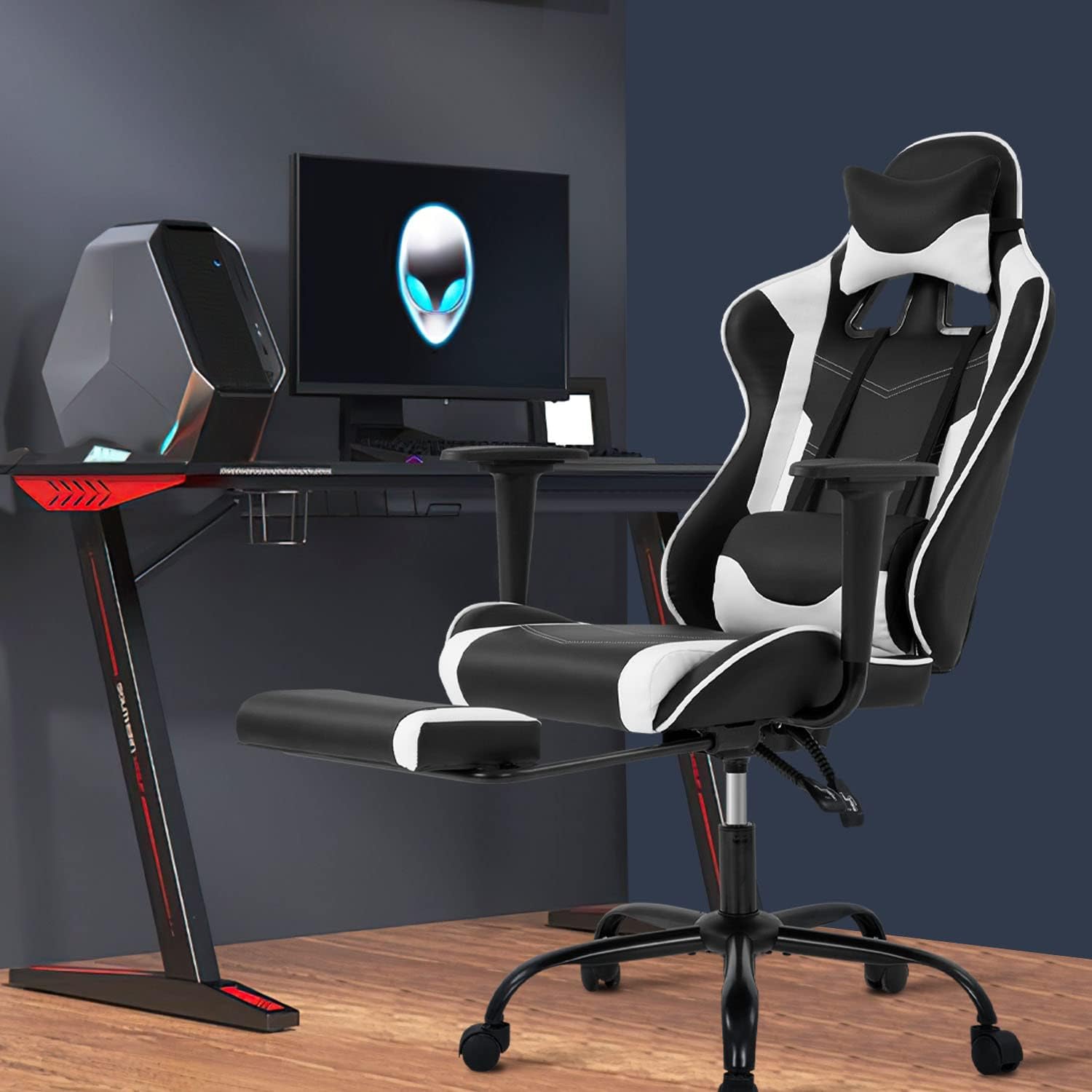 Ergonomic Gaming Chair with Fo - Home Office Chair avaliação e preço