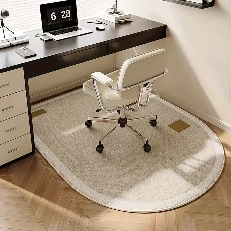 Study desk swivel chair floor  - Home Office Rug avaliação e preço