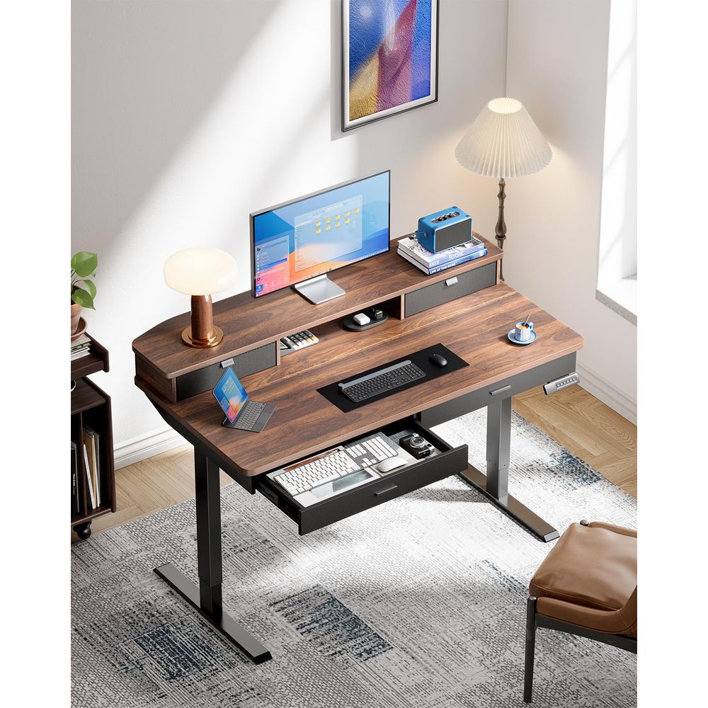 48 x 30 inch Electric Standing - Home Office With Two Desks avaliação e preço