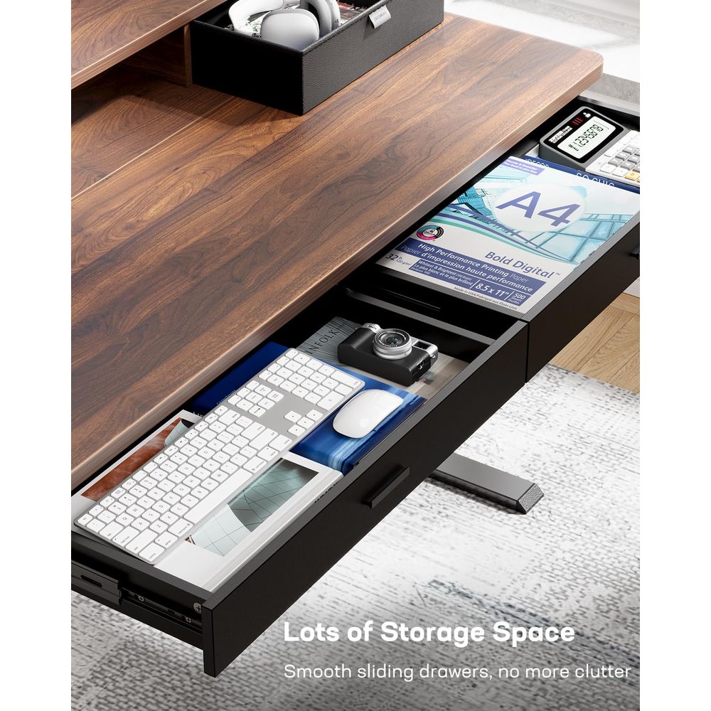 48 x 30 inch Electric Standing - Home Office With Two Desks avaliação e preço
