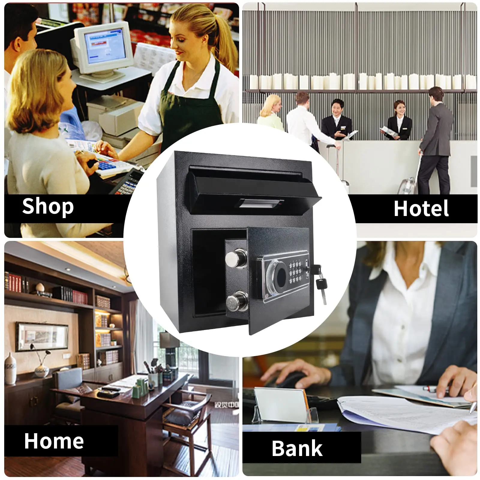 -Security Safe Box with Digita - Home Office Passport avaliação e preço