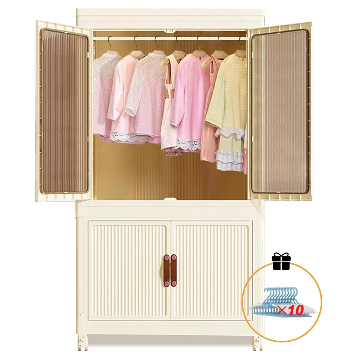 Foldable Wardrobe Cabinet with - Home Office Furniture avaliação e preço