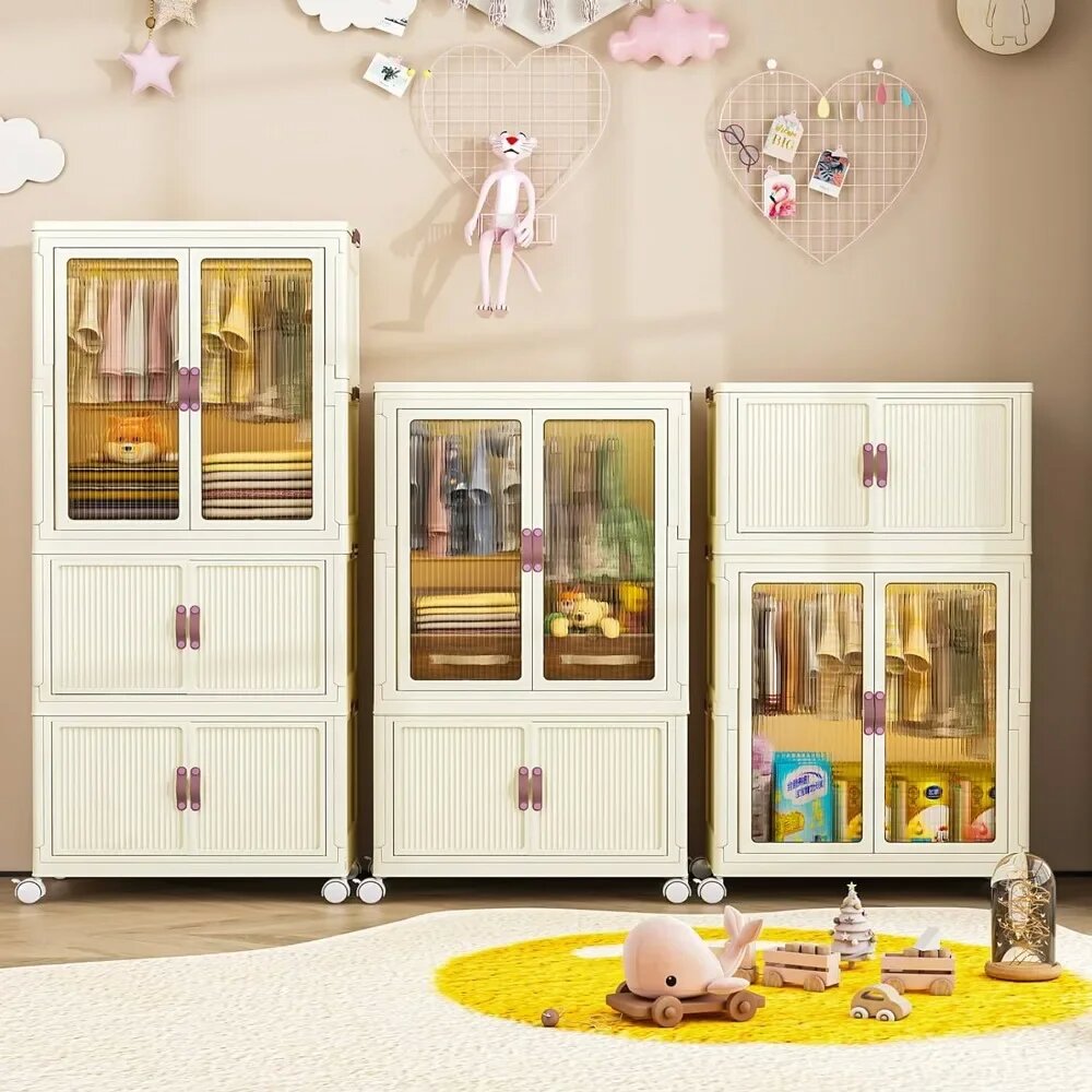 Foldable Wardrobe Cabinet with - Home Office Furniture avaliação e preço