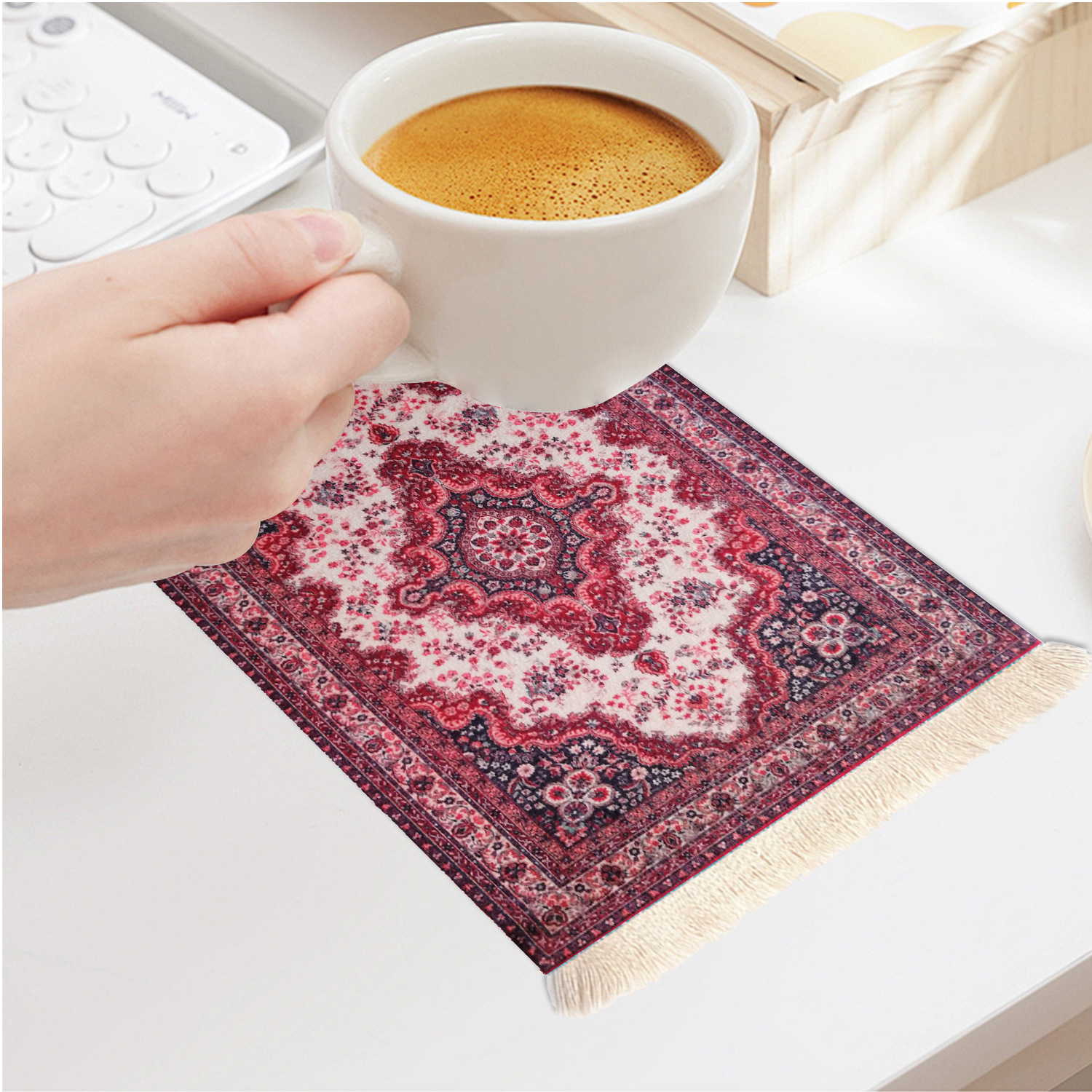Persian Carpet Coaster Table M - Home Office Rug avaliação e preço