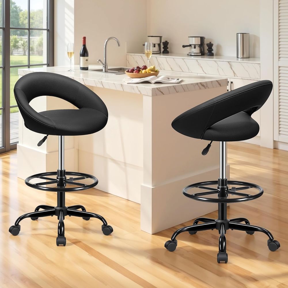 Adjustable Swivel Bar Stools w - Home Office Chair avaliação e preço