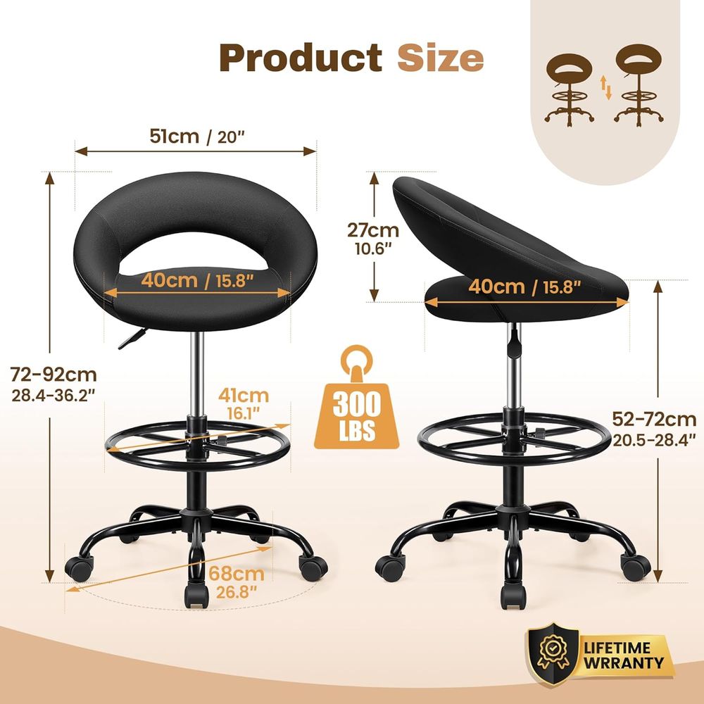 Adjustable Swivel Bar Stools w - Home Office Chair avaliação e preço