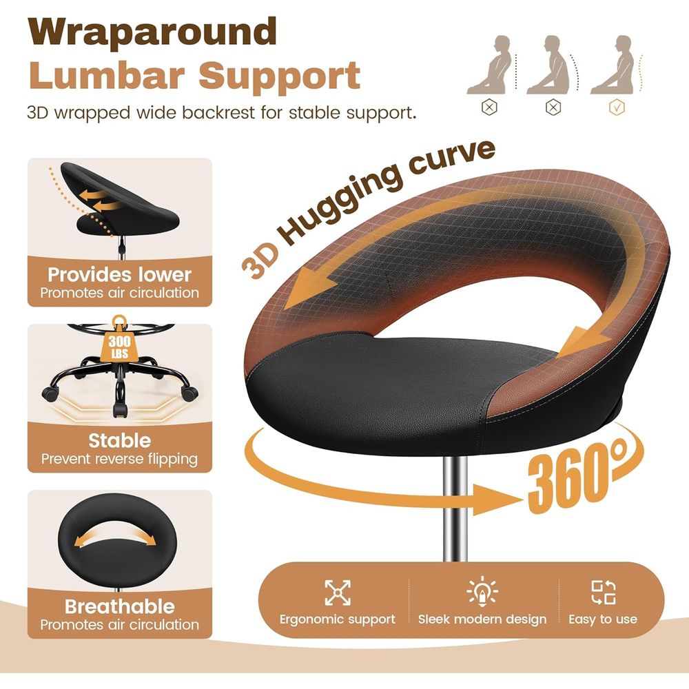 Adjustable Swivel Bar Stools w - Home Office Chair avaliação e preço