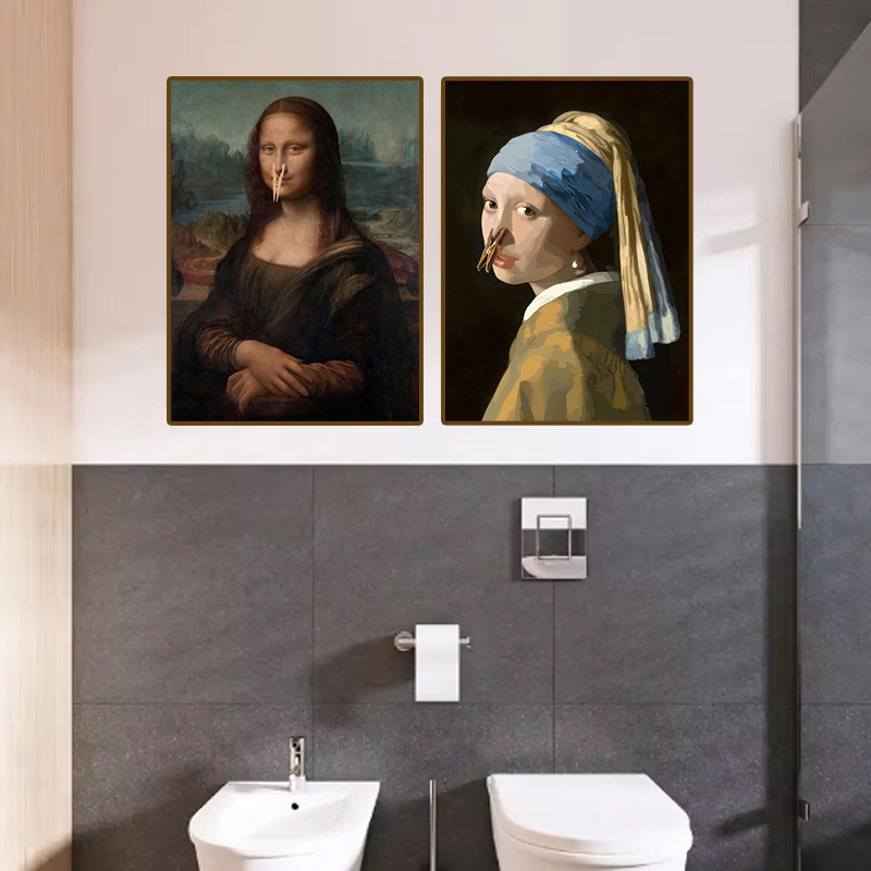 1pc Funny Abstract Bathroom To - Home Office Furniture avaliação e preço