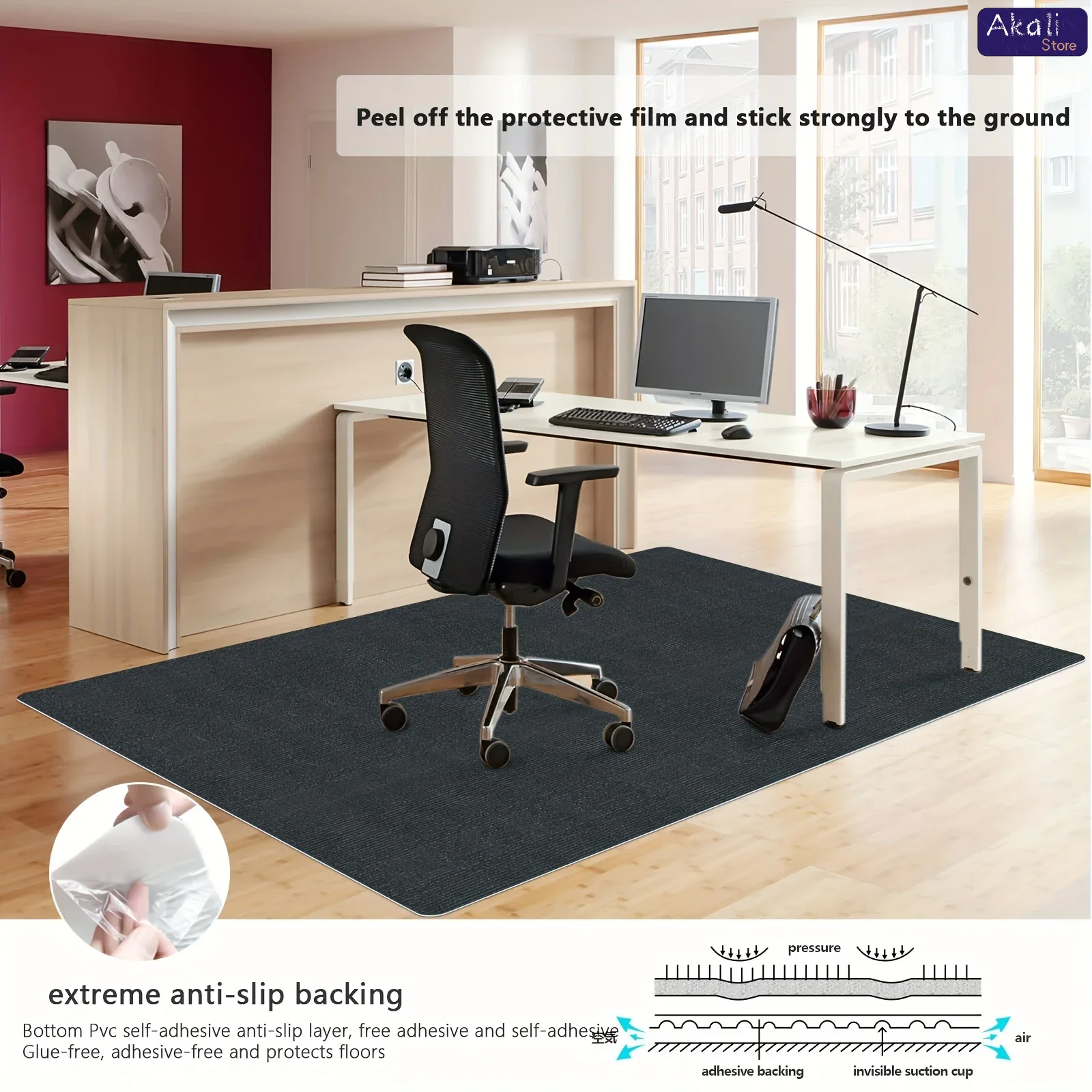 Large Size Office Chair Mat An - Home Office Rug avaliação e preço