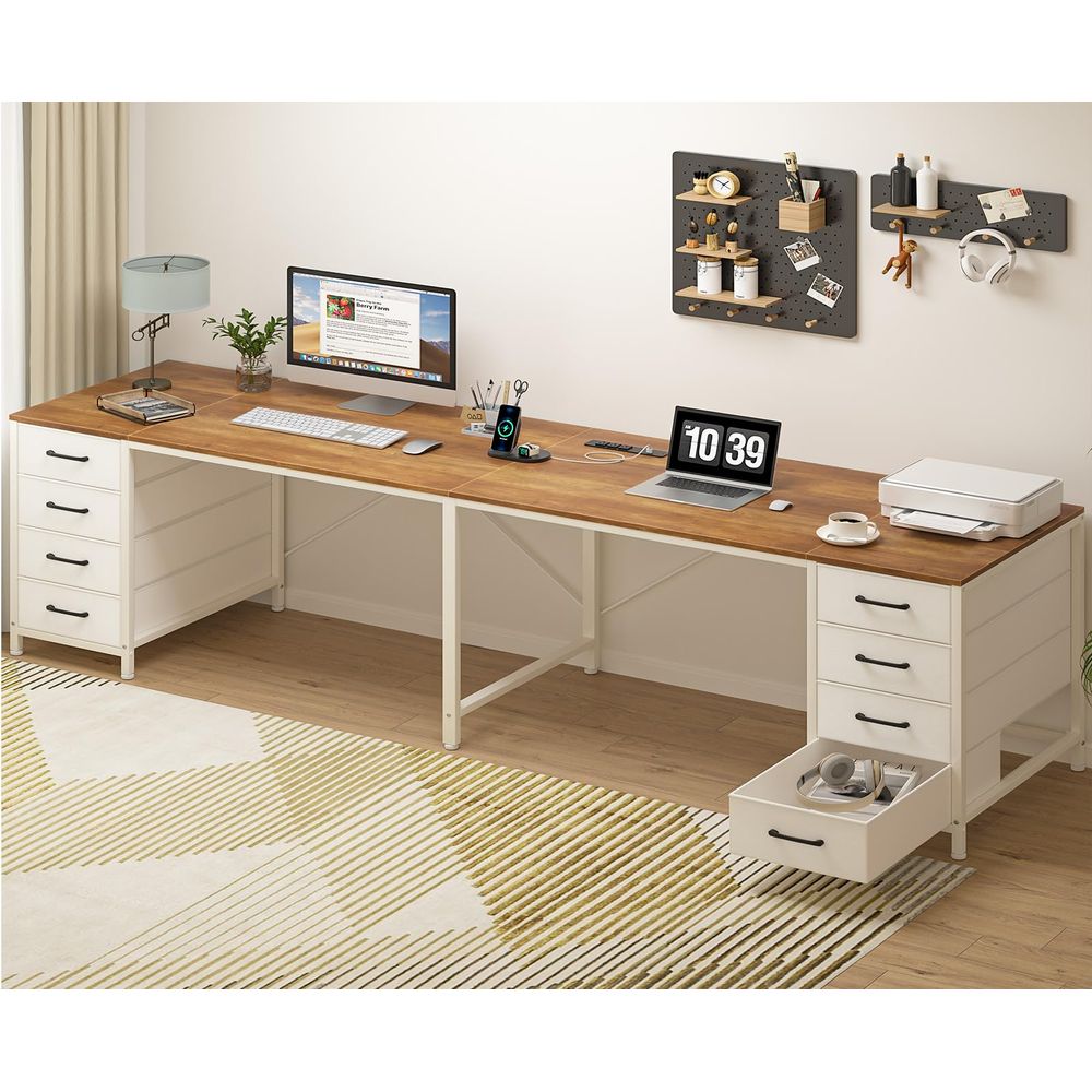 95 2 Person Desk with 8 Fabric - Home Office With Two Desks avaliação e preço