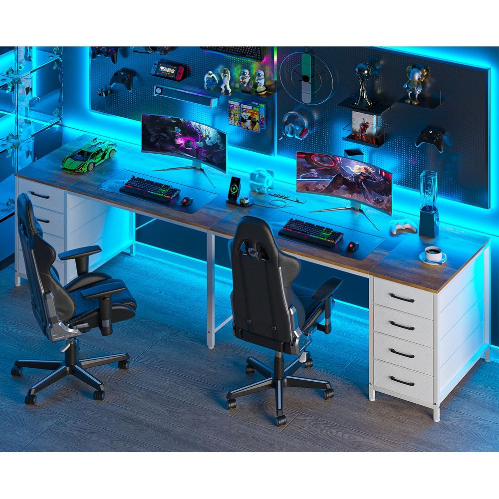 95 2 Person Desk with 8 Fabric - Home Office With Two Desks avaliação e preço