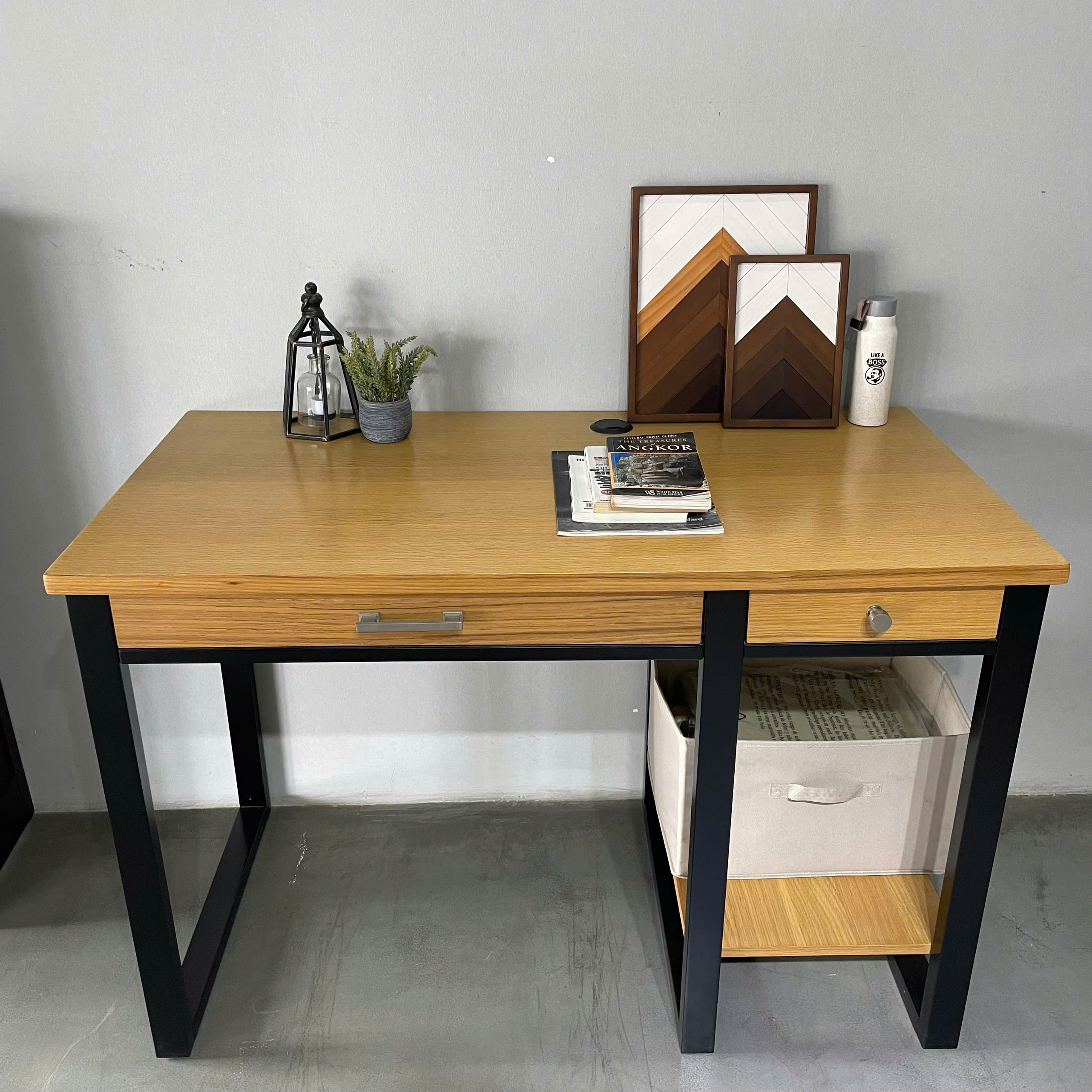 Home office wooden computer de - Home Office With Two Desks avaliação e preço