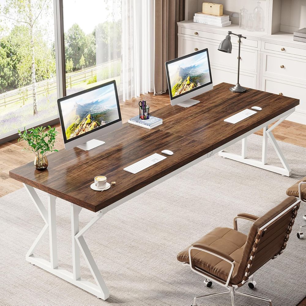 Large 78.7 Two-Person Executiv - Home Office With Two Desks avaliação e preço