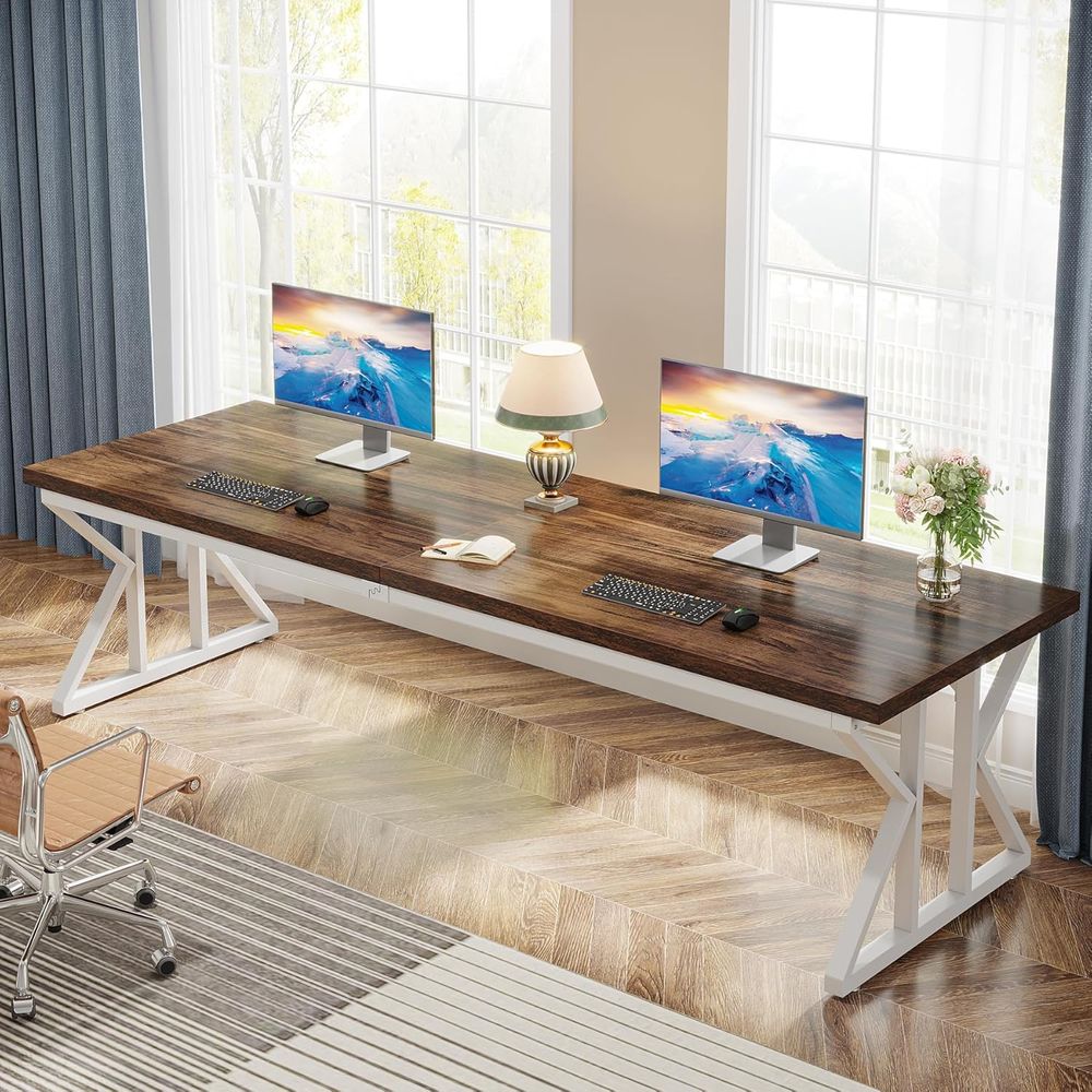 Large 78.7 Two-Person Executiv - Home Office With Two Desks avaliação e preço
