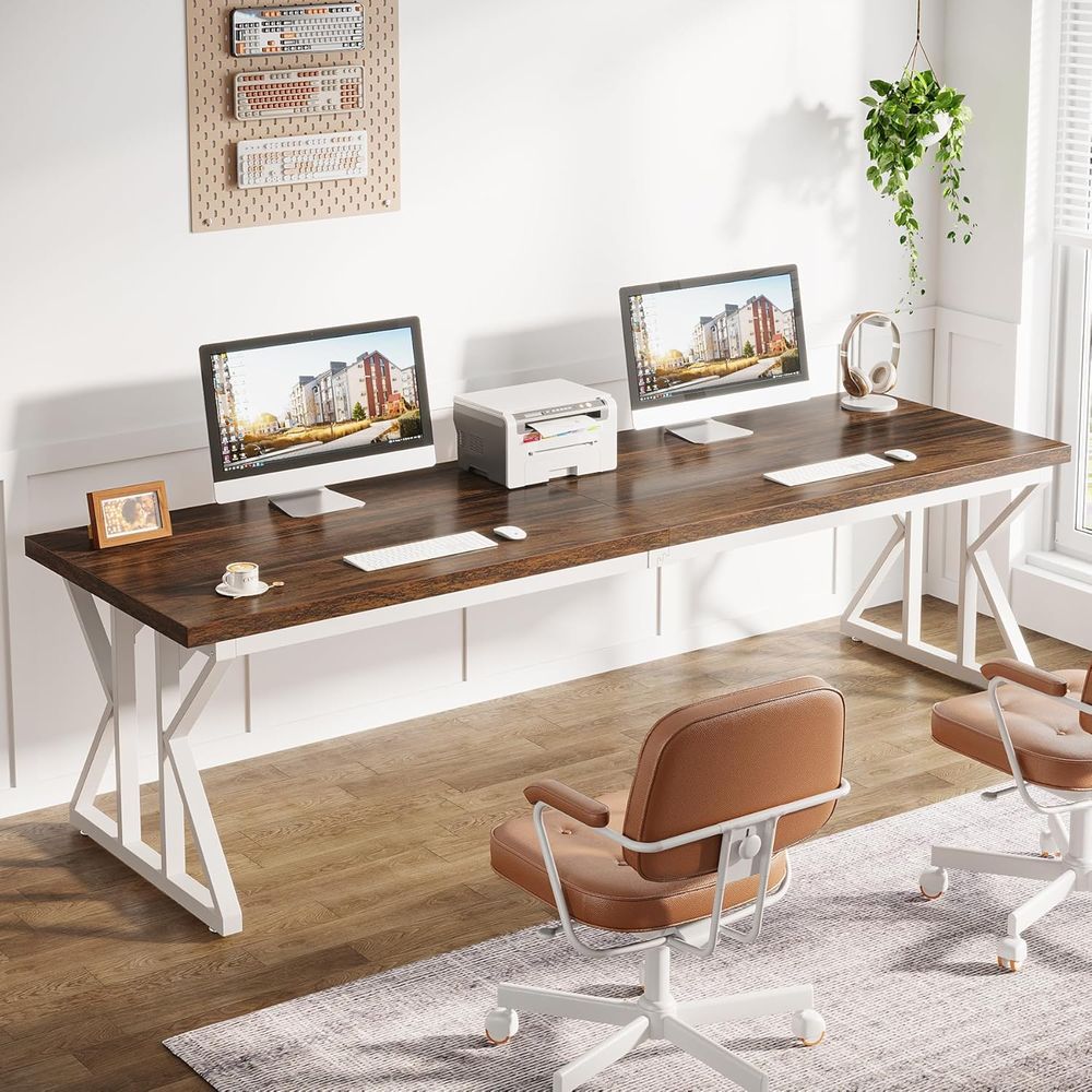 Large 78.7 Two-Person Executiv - Home Office With Two Desks avaliação e preço