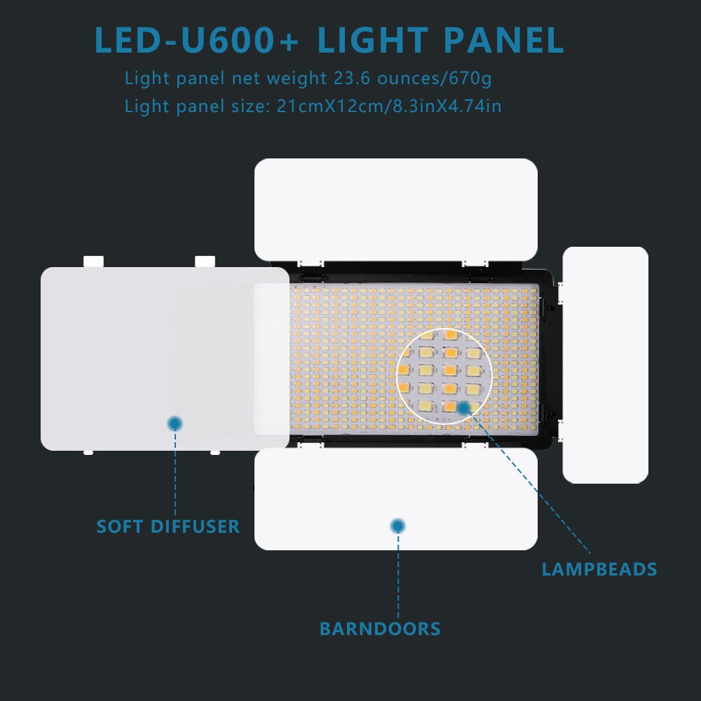 Nagnahz U800+ LED Video Light  - Zoom Lighting Kit avaliação e preço