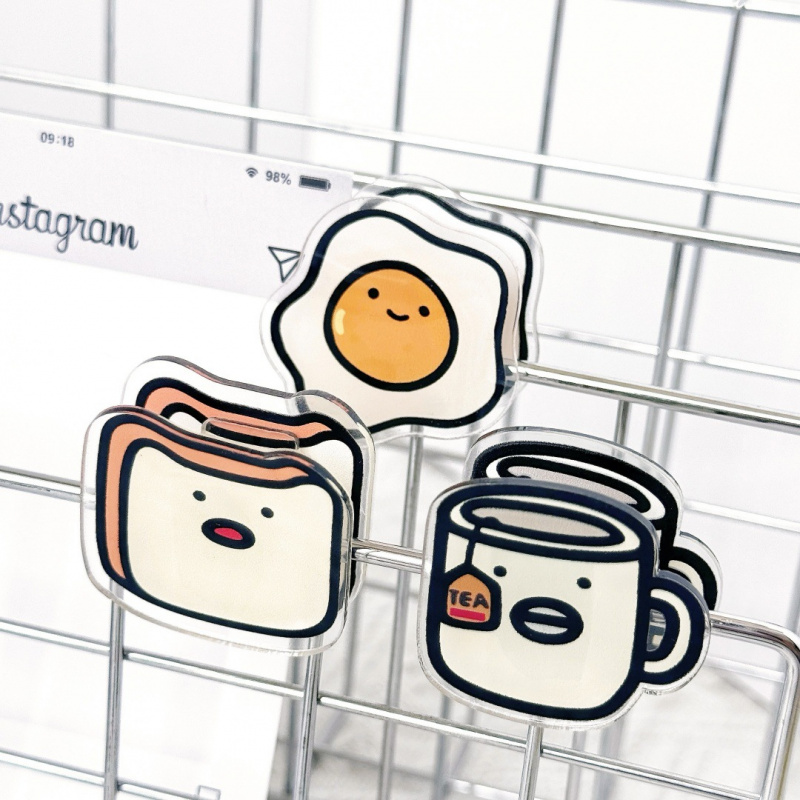 1pc Cute Toast Fried Egg Tea C - Home Office Student avaliação e preço