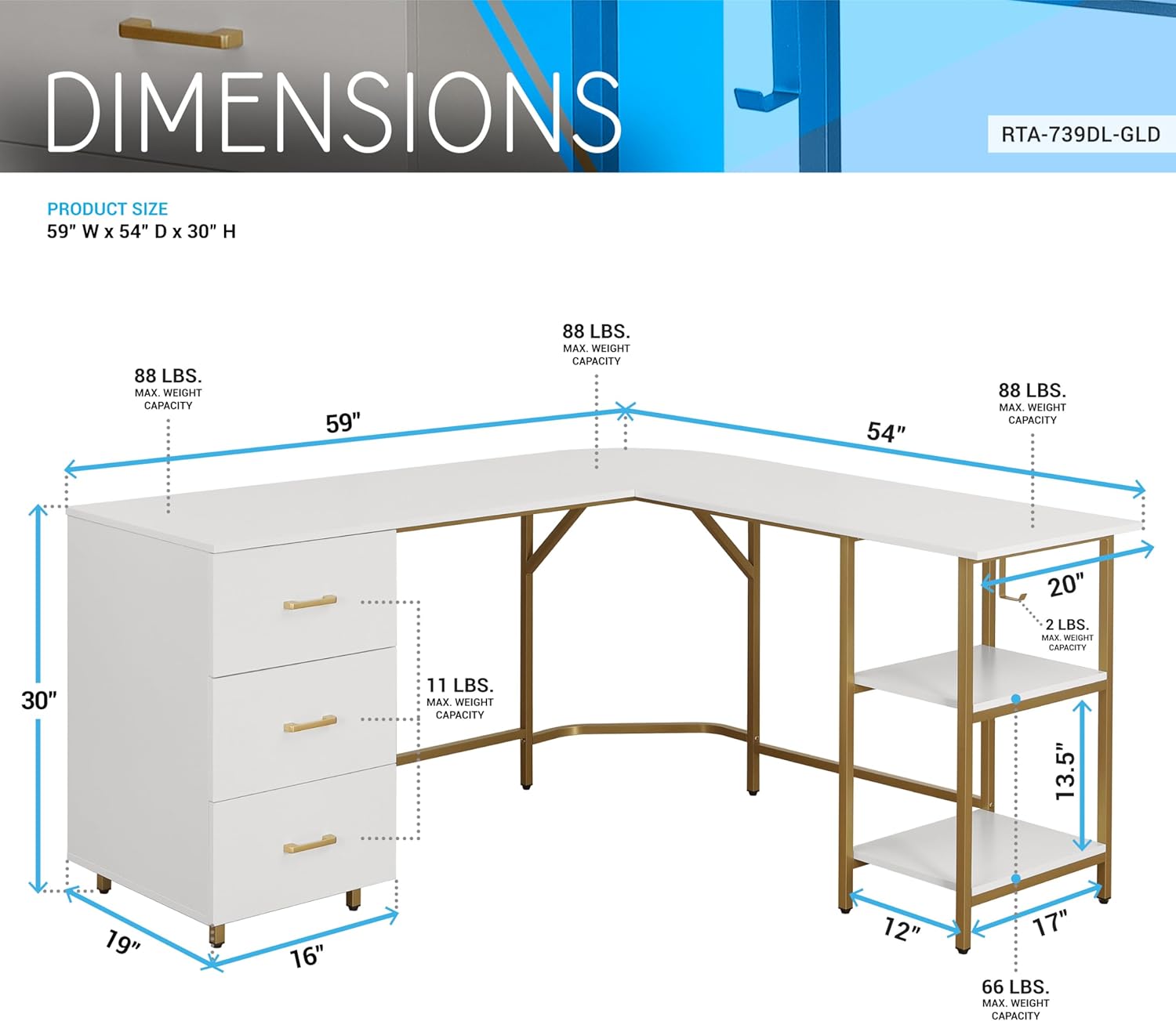 L Shaped Desk - Two-Toned Comp - Home Office With Two Desks avaliação e preço