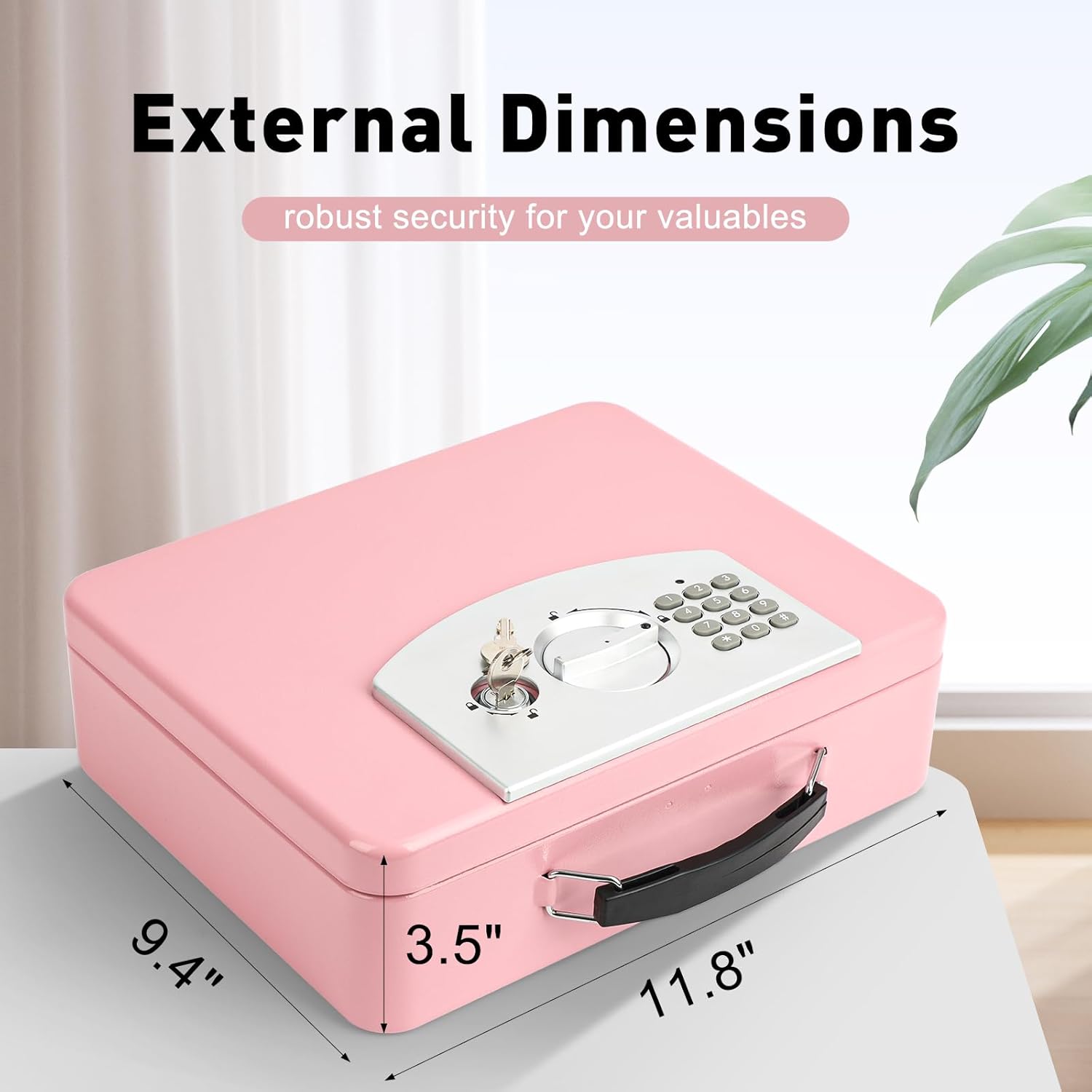Digital Safe Box with Keypad L - Home Office Passport avaliação e preço