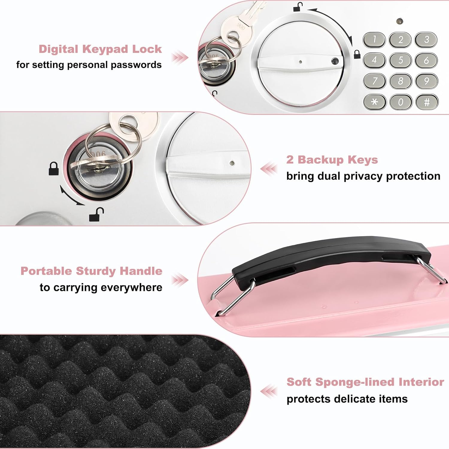 Digital Safe Box with Keypad L - Home Office Passport avaliação e preço