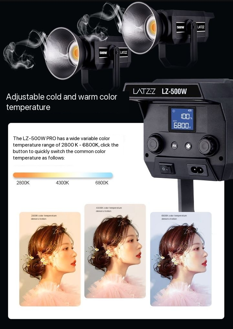 LATZZ 500W LED Video Light 280 - Zoom Lighting Kit avaliação e preço
