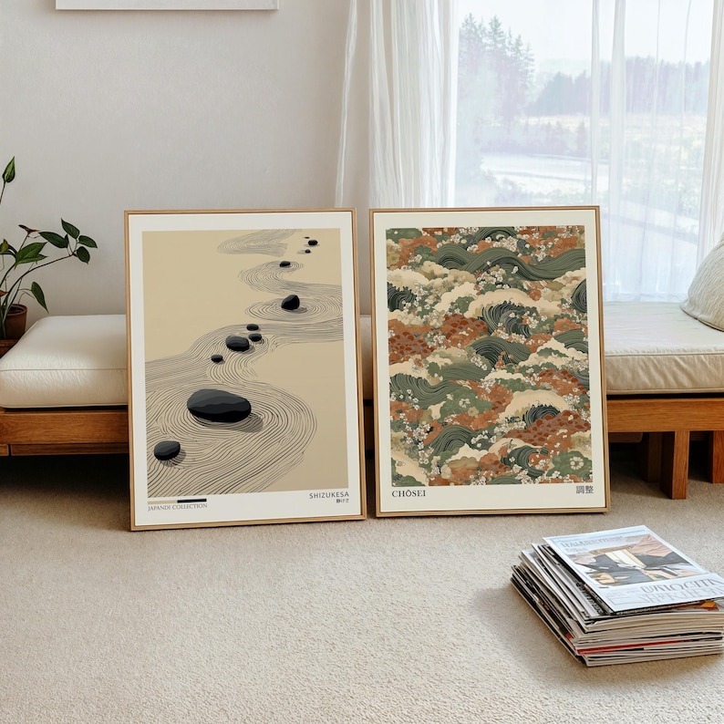 2pcs Japandi Zen Canvas Wall A - Home Office For Two avaliação e preço