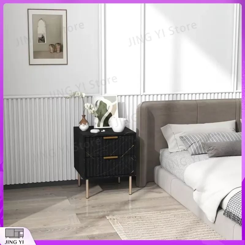 Elegant Two-Drawer Bedside Tab - Home Office With Two Desks avaliação e preço